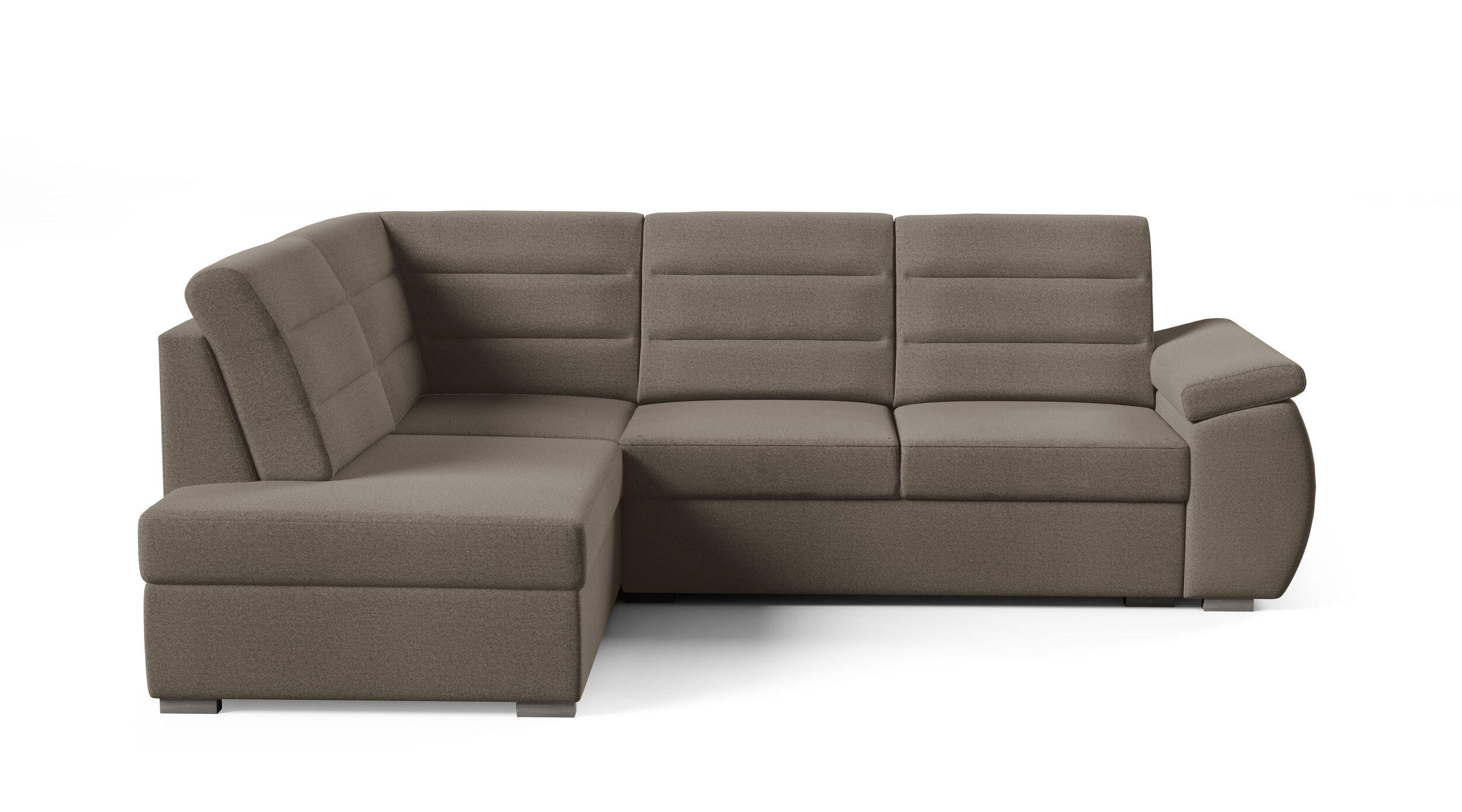 ECKSCHLAFSOFA - Ecksofa Gardenia - Braun - Links - Braun, Holzwerkstoff (264/190cm) - Möblo