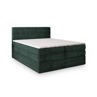 BOXSPRINGBETT LUNERA 160x200 cm mit Matratze und Topper - Grün - Grün, Holz (160/200cm) - MASSENO