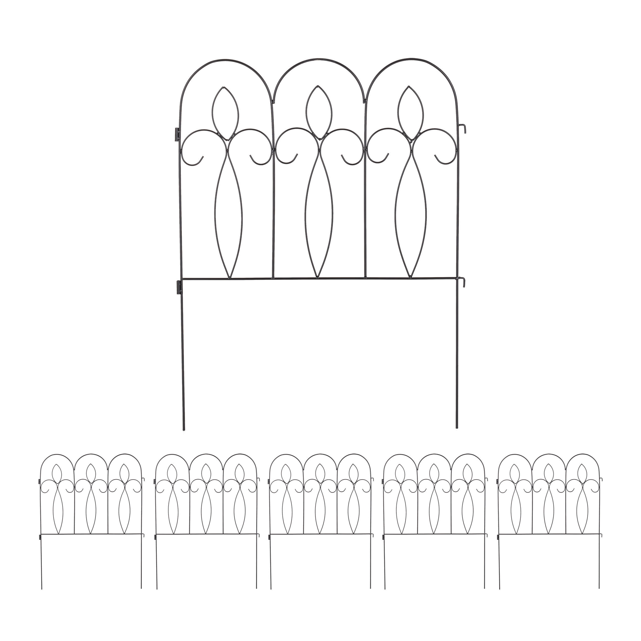 6XBEETZAUN - Schwarz, Metall (63/81/1cm) - Relaxdays
