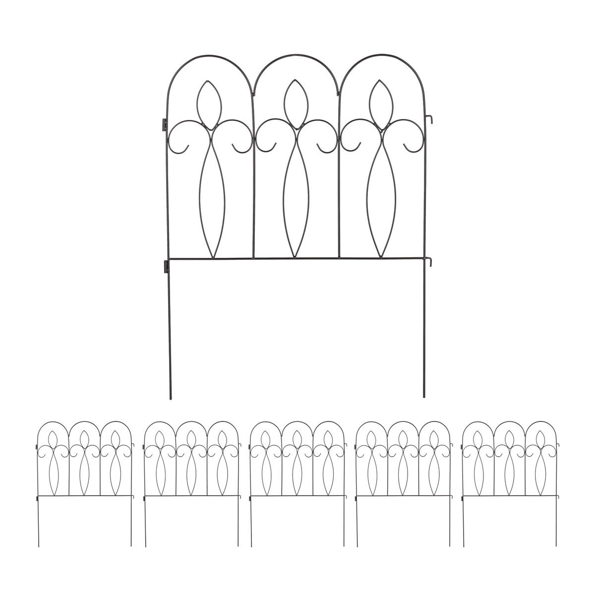 6XBEETZAUN - Schwarz, Metall (63/81/1cm) - Relaxdays