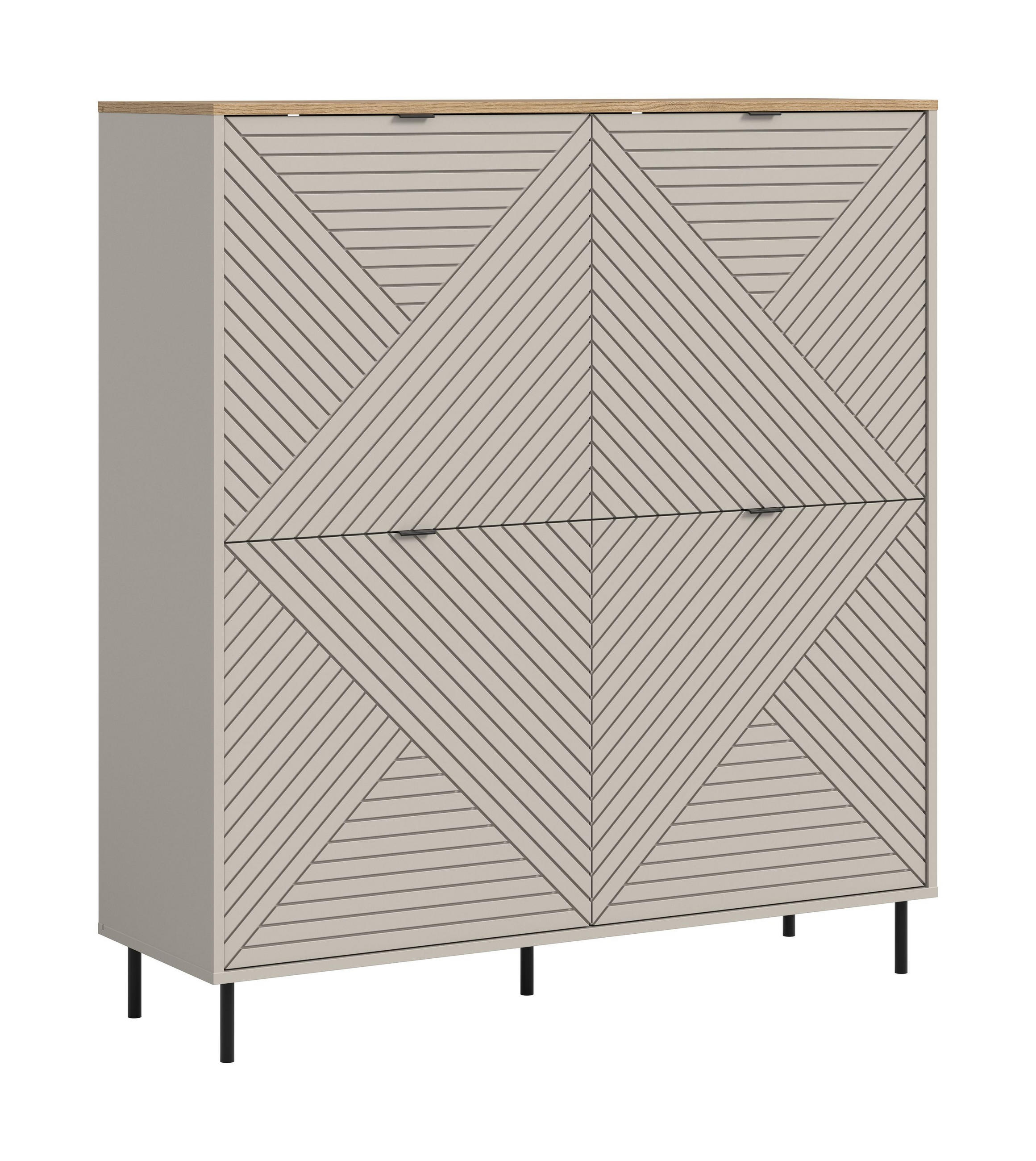 Homes & Jones Highboard Kaschmir 124x135x40 cm