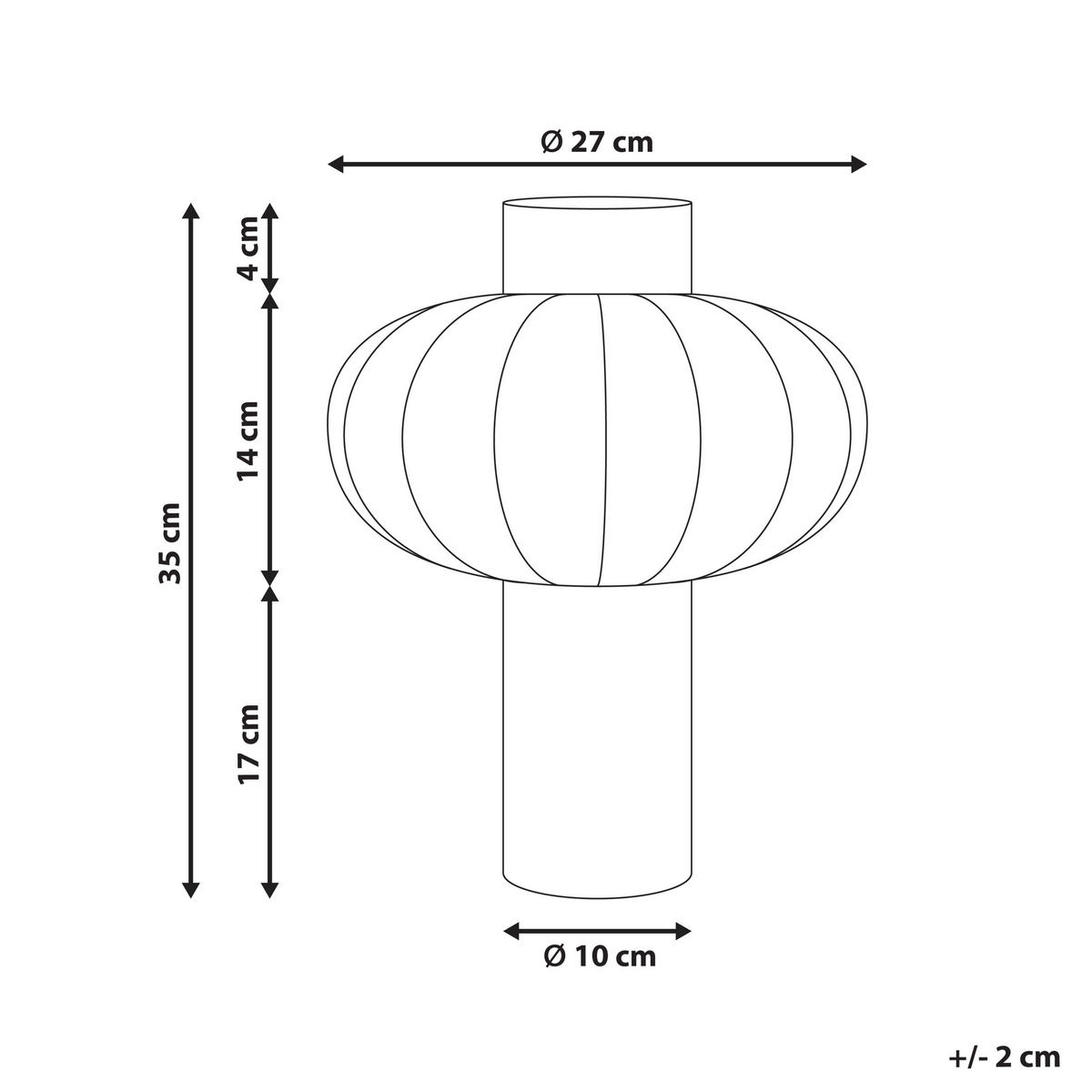 TISCHLAMPE Holz Schwarz Abens - Schwarz/Weiß, Holz (27/27/35cm) - Beliani