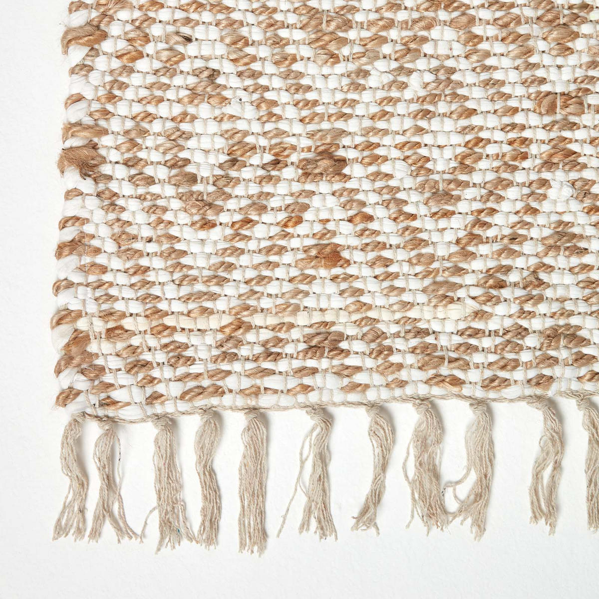 FLICKENTEPPICH Sierra geometrisch gemustert 120/170 cm - Naturfarben, Textil (120/170cm) - Homescapes