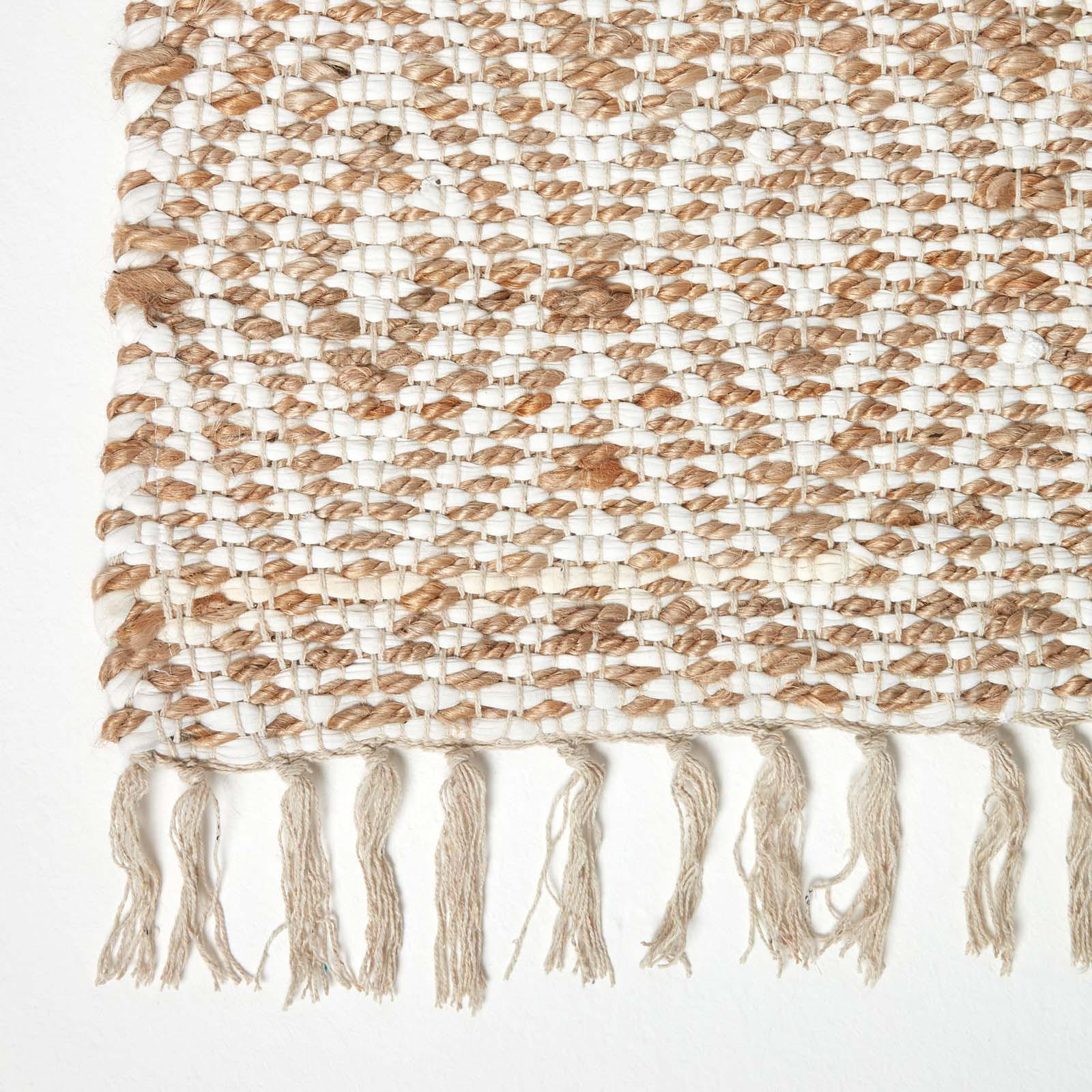 Thumbnail - Homescapes Flickenteppich, Natur, Textil, Rauten, Rechteckig, 90x150 cm, Teppiche & Böden, Teppiche
