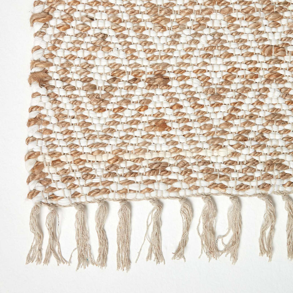 Thumbnail - Homescapes Teppichläufer, Natur, Textil, Rauten, Rechteckig, 66x200 cm, Teppiche & Böden, Teppiche, Teppichläufer
