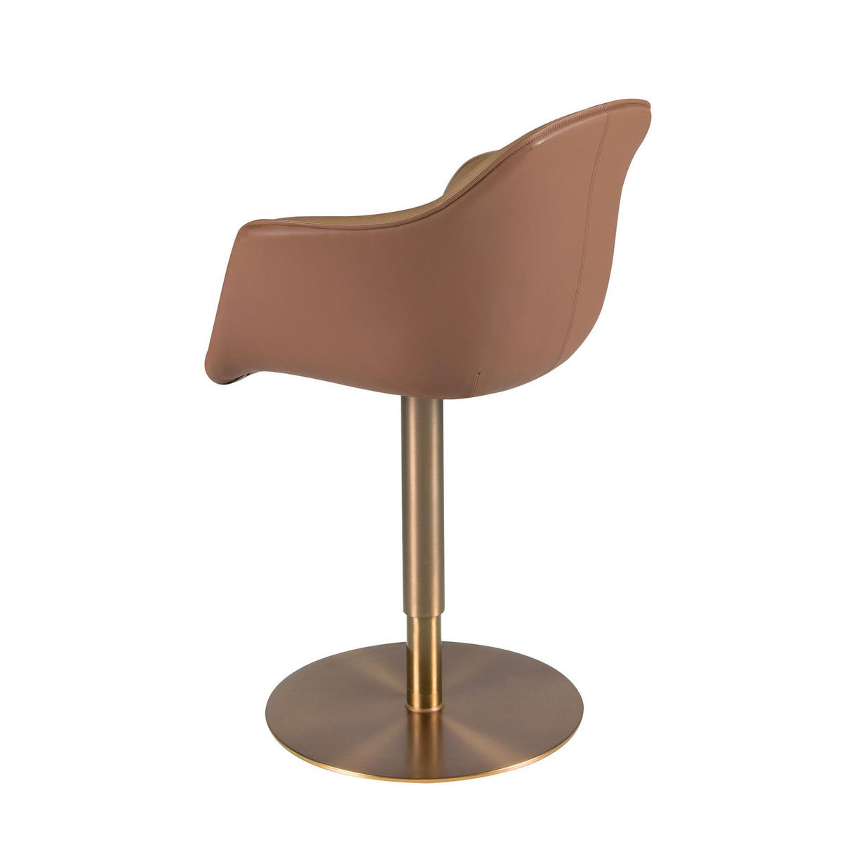 STUHL aus terrakottabraunem und beigem Stoff 60/54/77 cm - Pink/Terracotta, Leder/Textil (60/77/54cm) - ANGEL CERDA