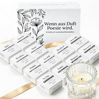 DUFTKERZEN Set 12 Stück mit versteckter Botschaft - Multicolor, Paraffin (5cm)