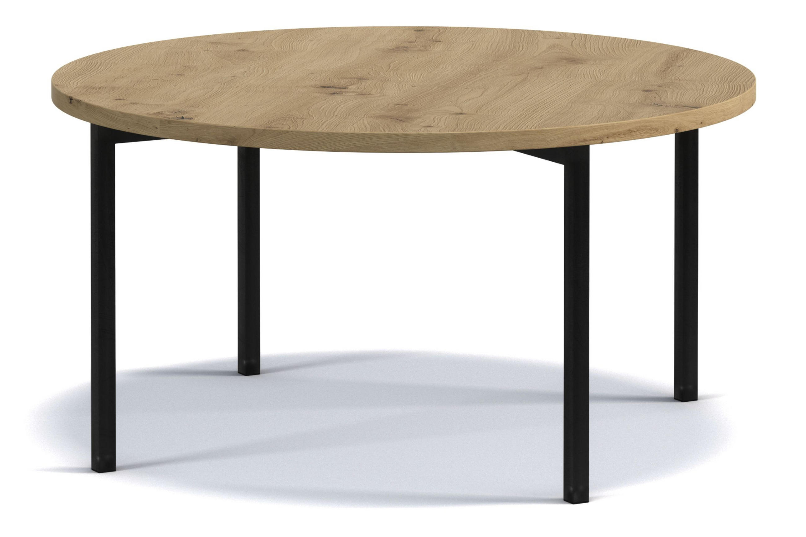 COUCHTISCH GERIS mit Metallfüßen, Spanplatte, dunkebraun - Schwarz/Braun, Holz/Metall (80/80/45cm) - KONSIMO®