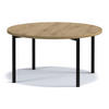 COUCHTISCH GERIS mit Metallfüßen, Spanplatte, dunkebraun - Schwarz/Braun, Holz/Metall (80/80/45cm) - KONSIMO®