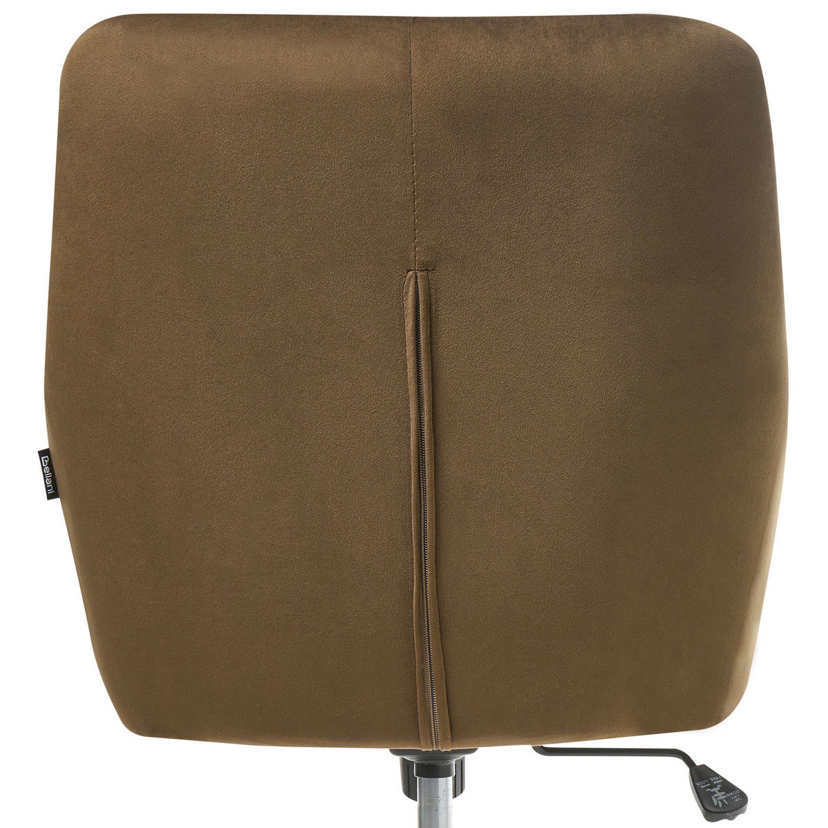 SCHREIBTISCHSTUHL Samtstoff Braun Palmdale - Braun, Textil (58/87/61cm) - Beliani