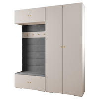 GARDEROBEN-SET 236,7/200/47 - Goldfarben/Weiß, Holz/Kunststoff (200/236.7/47cm) - Abiks Möbel