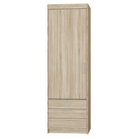 KLEIDERSCHRANK Storicos Sonoma Eiche 59,9/190,5/53 cm - 1T3S Modern mit Schubladen - Beige, Holzwerkstoff/Kunststoff (59.9/190.5/53cm) - AX Living