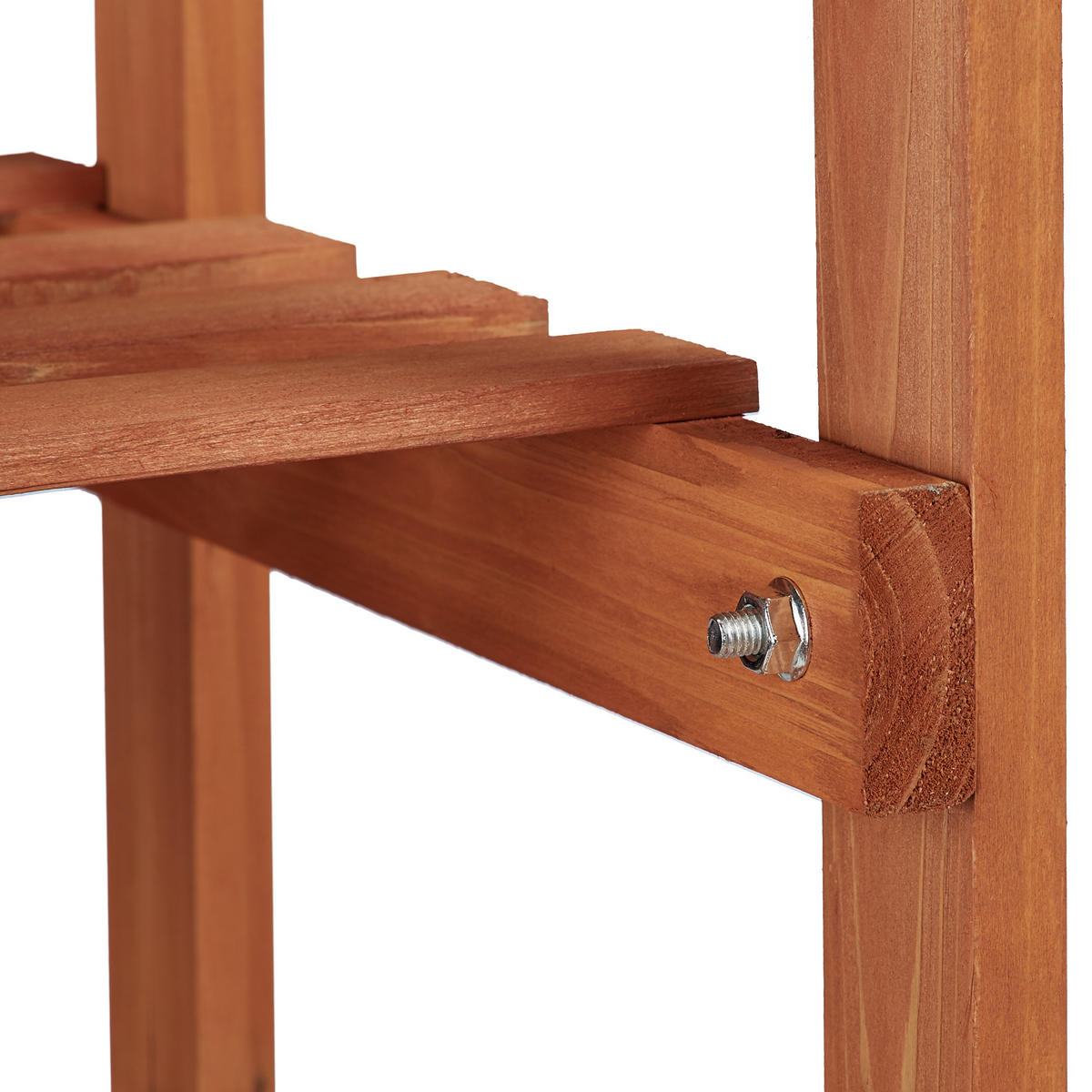BLUMENREGAL - Hellbraun, Holz (81/125/28.5cm) - Relaxdays