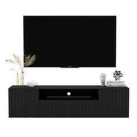 TV-SCHRANK Elpis2 Schwarz Matt Glamour 150 cm - Schwarz, Holzwerkstoff (150/37.5/36.5cm) - Meble Lindner