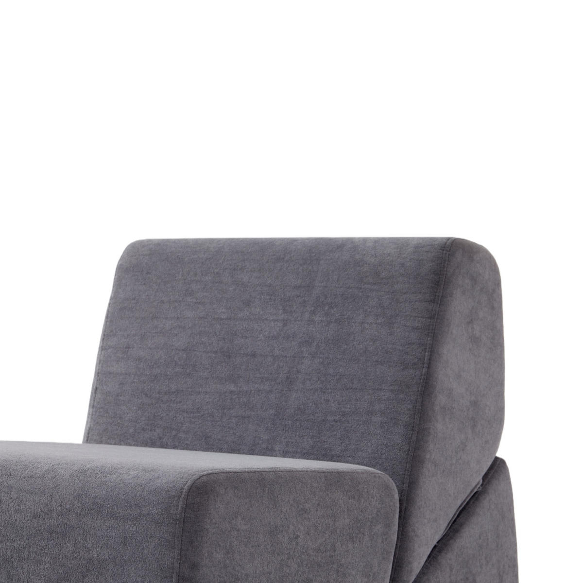 KLAPPBARES Schlafsofa Stoff mit 3-in-1-Funktion Grau 81/90,7/71 cm - Grau, Textil (90.7/71/81cm) - Redom