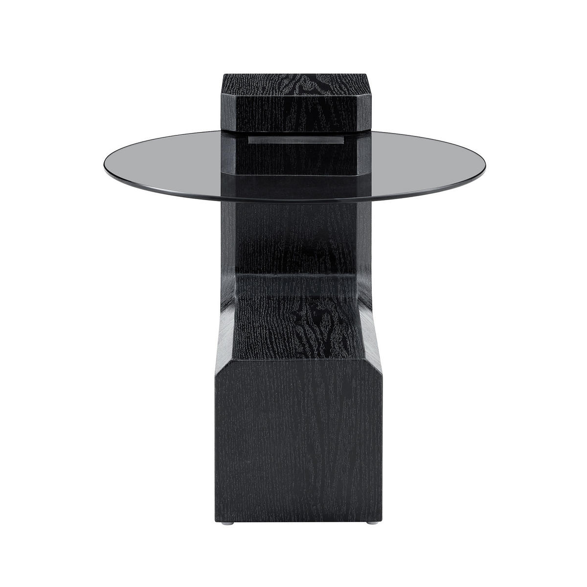 COUCHTISCH-SET 61/61/30 cm Schwarz aus Holzwerkstoff und Glas mit teilbarem 2-in-1 Design - Schwarz, Holzwerkstoff (61/61/30cm) - OKWISH