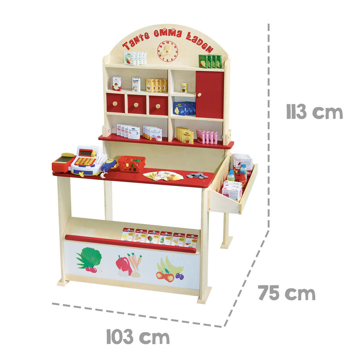 VERKAUFSSTAND - Naturfarben, Holzwerkstoff (103/113/75cm) - Roba