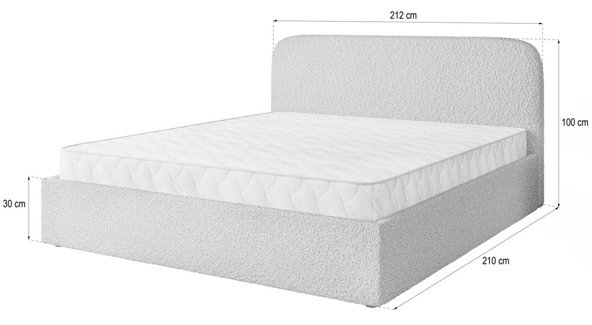 POLSTERBETT RENIVE Q 200x200 cm mit Bettkästen - Kupferfarben - Kupferfarben, Holz/Textil - MASSENO