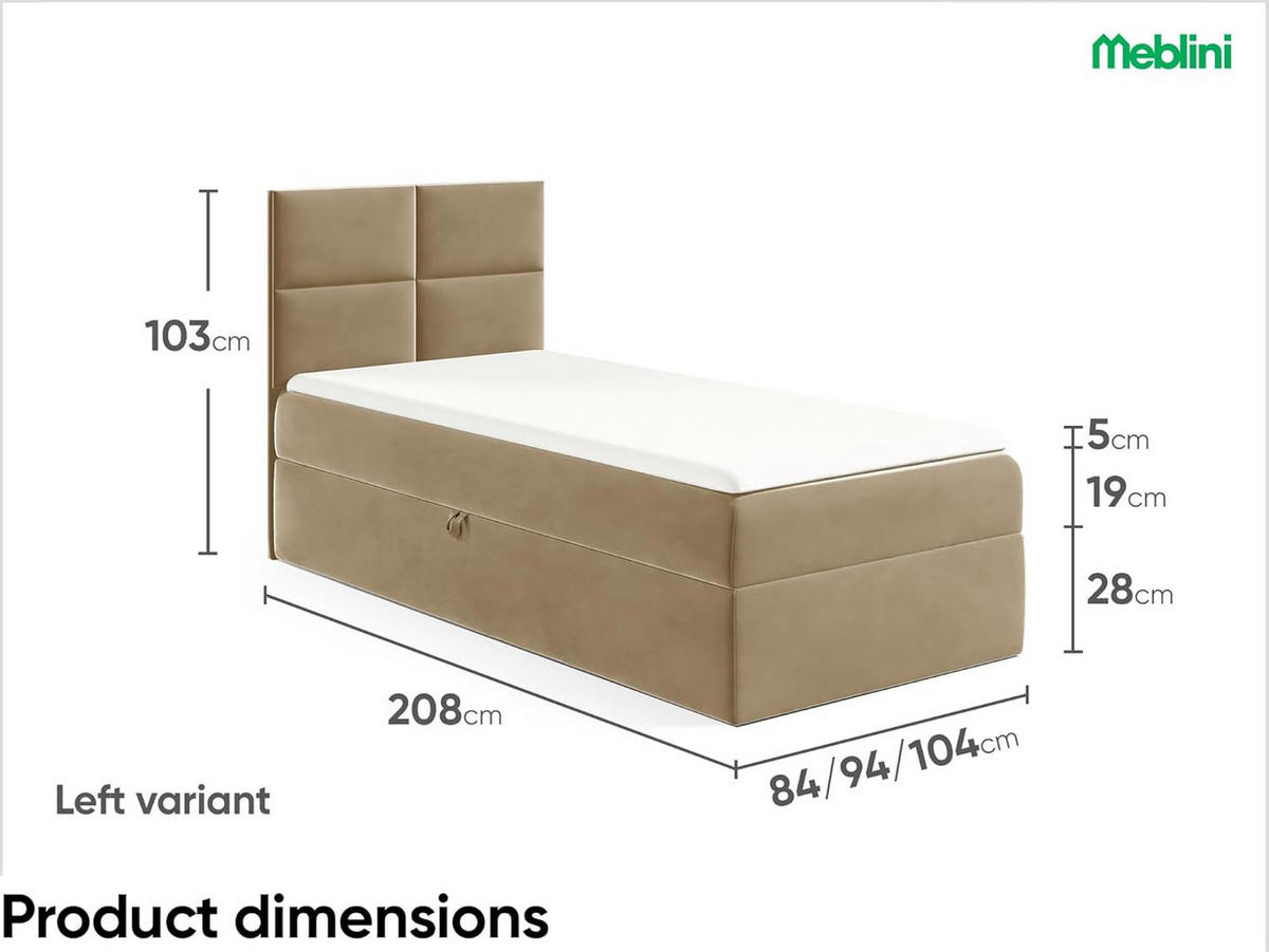 KINDERBETT MINO 3 - Hellbraun, Holzwerkstoff (104/208cm) - Meblini