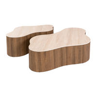 COUCHTISCH Set CERAMO GRANDE 2-teilige XXL-Loungetische im Monolith-Design - Hellbraun/Beige, Keramik (135/75/34cm) - alesvelt