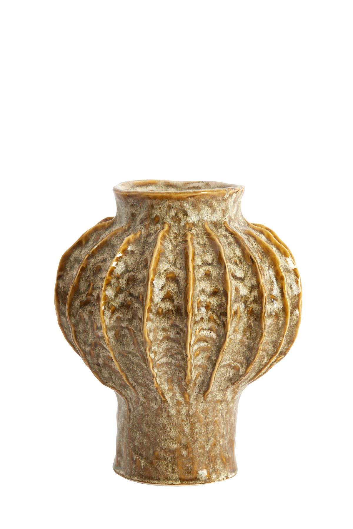 VAZE Hakone Grün 24/24/28.5 cm - Grün, Keramik (28.5cm) - Light & Living