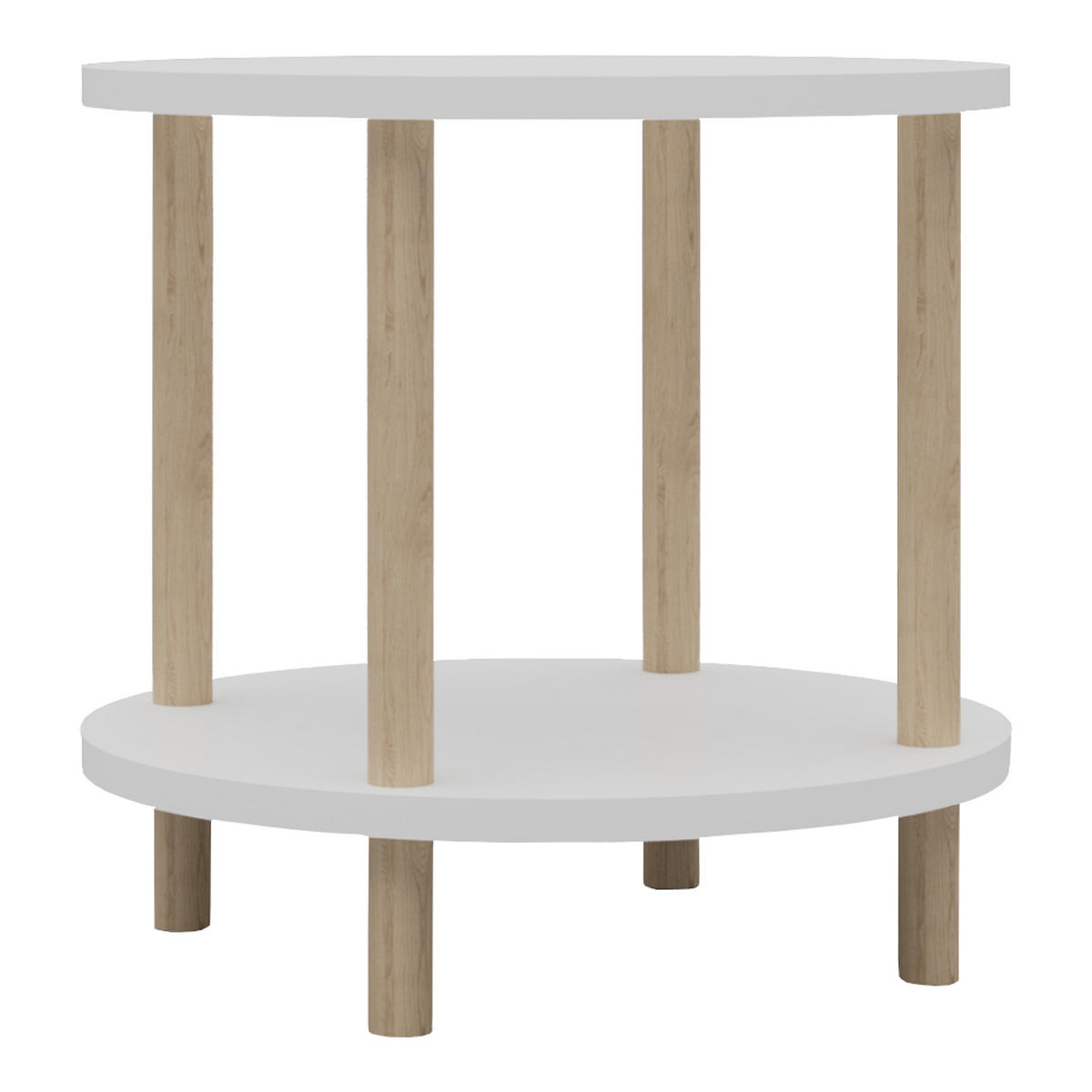 BEISTELLTISCH Ves - Weiß, Holzwerkstoff (42/42/49cm) - [en.casa]