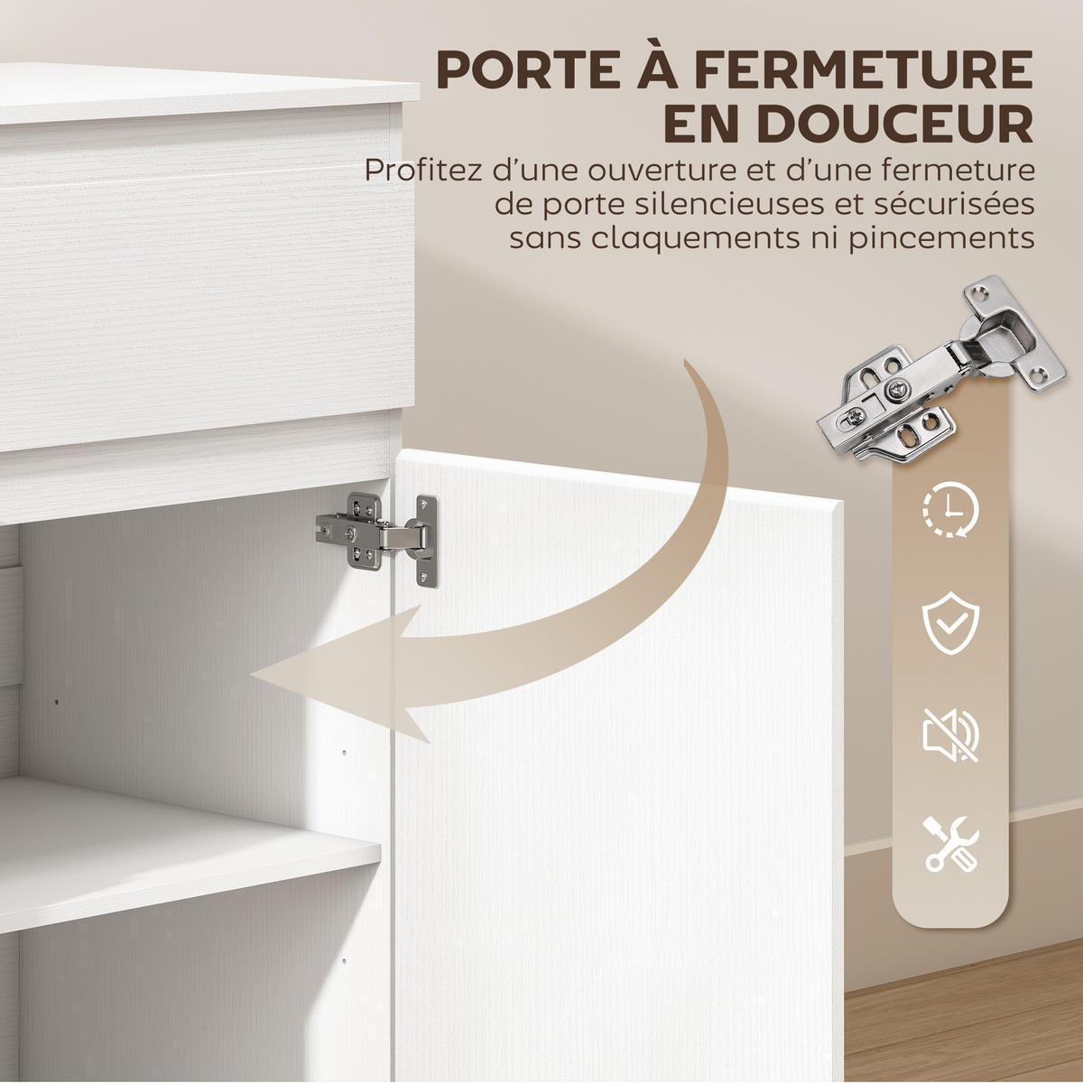 KOMMODE Weiß 100/40/80 cm - Weiß, Holzwerkstoff (100/80/40cm) - PANGIVO