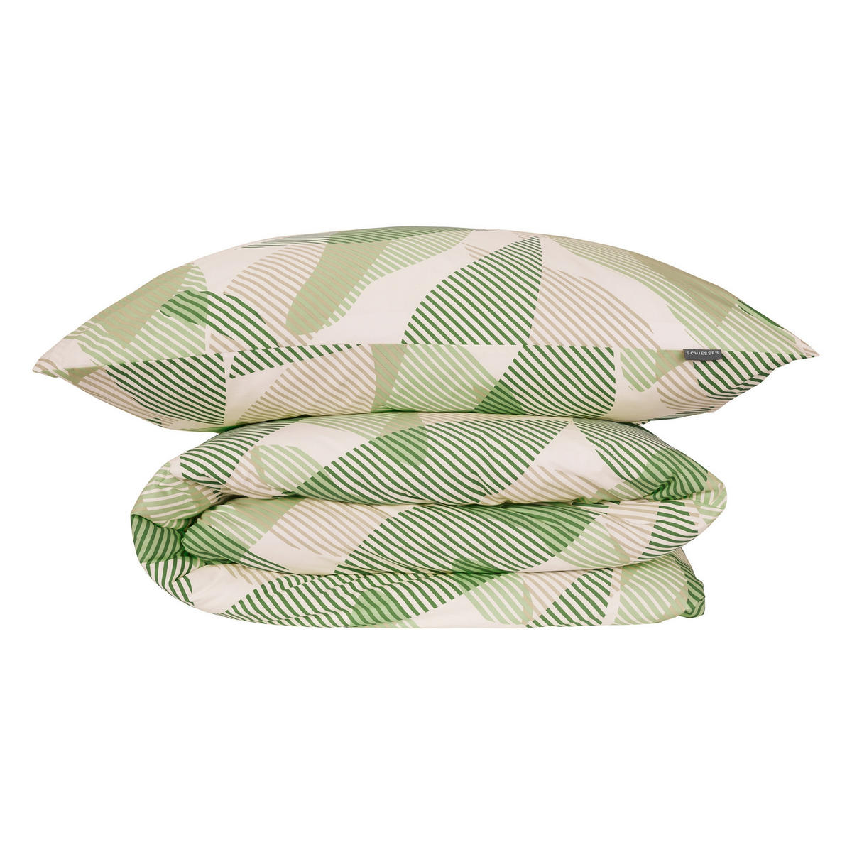 BETTWÄSCHESET Lea - Renforcé - 2-teilig - 155 x 220 cm - Grün - Grün, Textil (155/220cm) - SCHIESSER