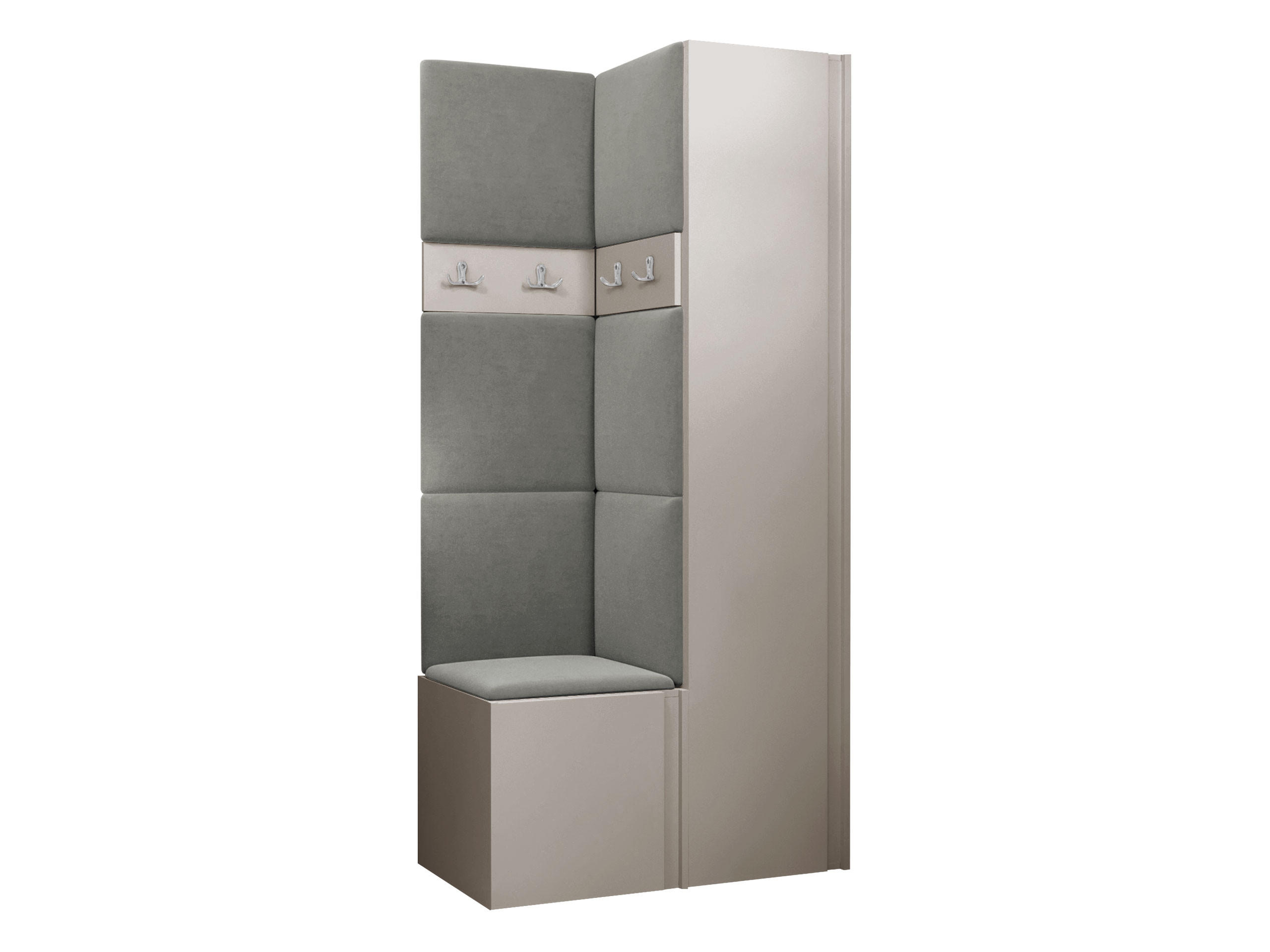 Mirjan24 Garderoben-Set Kaschmir, Grau 82x186x46 cm