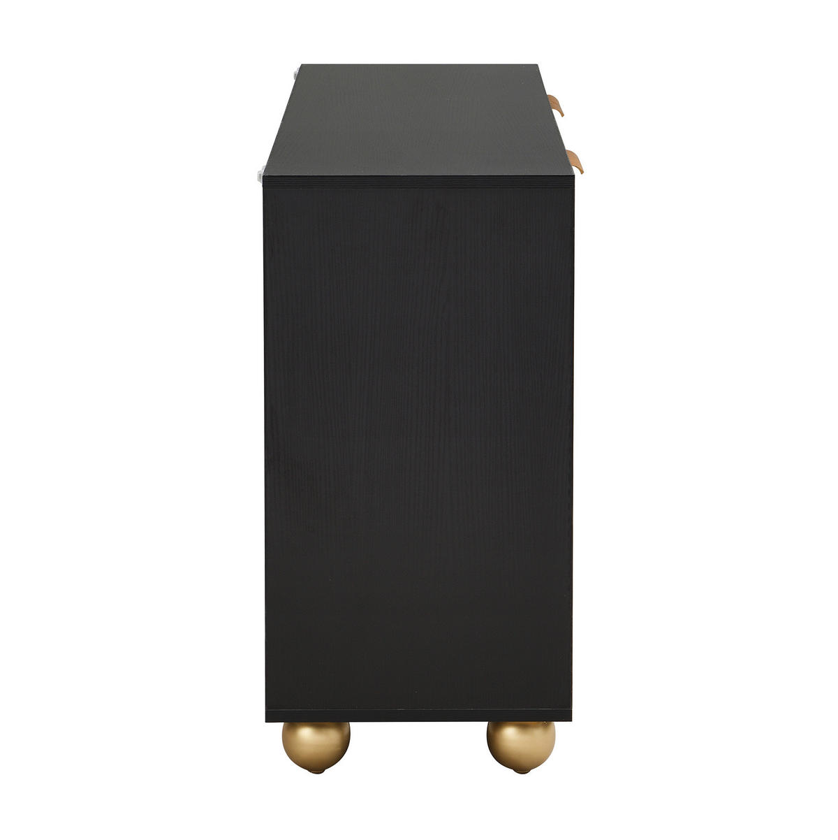 SIDEBOARD 120/35/71,5 cm mit 4 Türen in Schwarz im Vintage-Look - Schwarz, Holzwerkstoff (120/71.5/35cm) - BEAOK