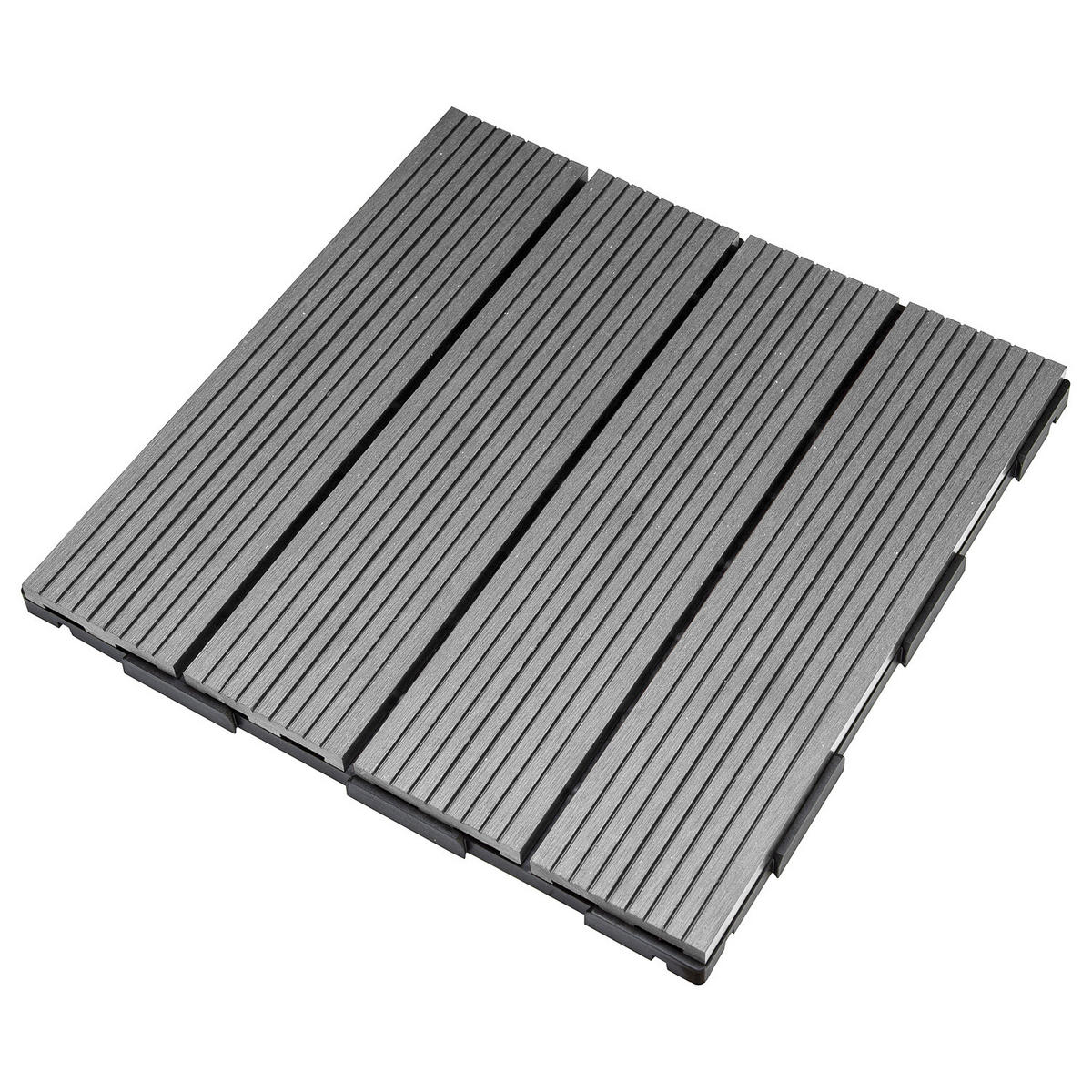 TERRASSENFLIESE - 22er-Set - Grau, Kunststoff (30/30/2cm) - home24