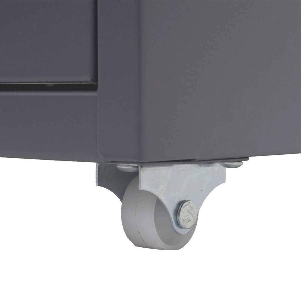 ROLLCONTAINER Housten 69x28x41cm 5 Schubladen Dunkelgrau Weiß-Dunkelgrau - Dunkelgrau, Metall (28/69/41cm) - PROREGAL