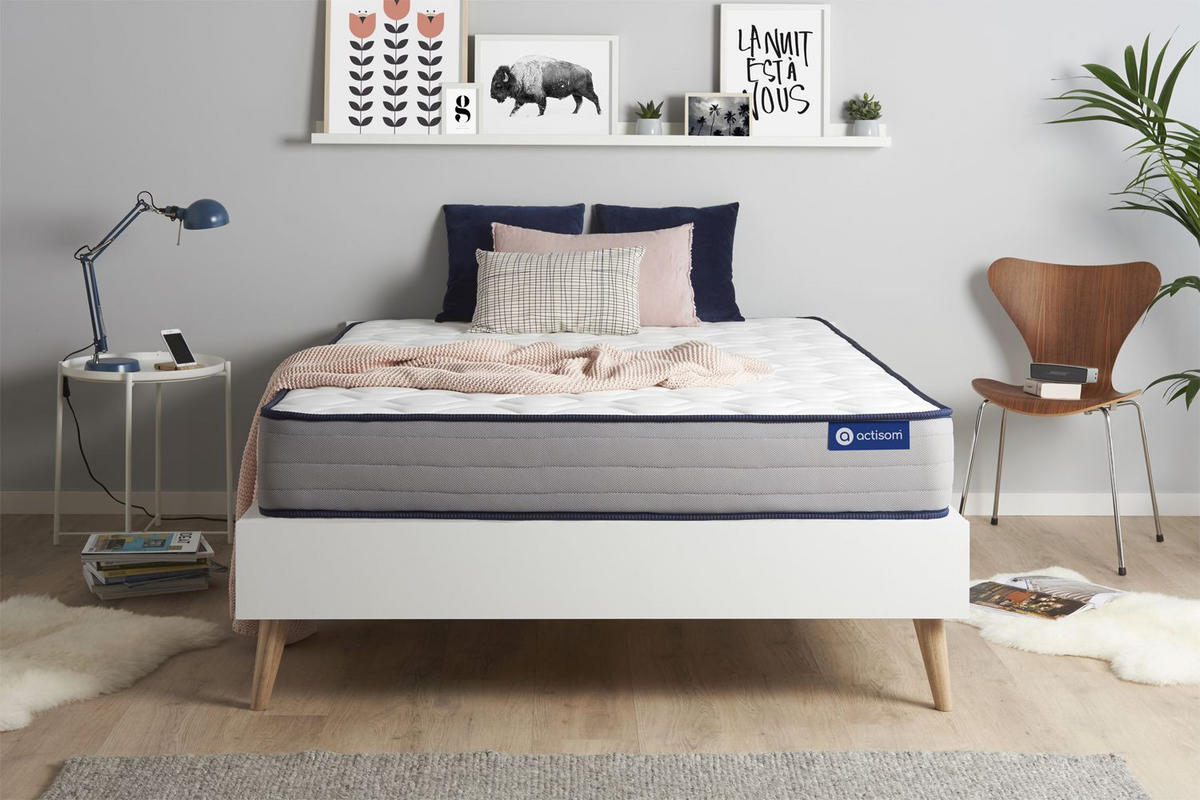 MATRATZE Actimemo form Memory-Schaum 150 x 195 cm h3 - Weiß, Textil (150/195cm) - ACTISOM