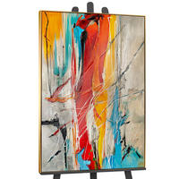 GEMÄLDE Farbige Harmonien Schattenfugenrahmen Gold 140x100 cm - Goldfarben, Holz (140/100cm) - YS-art gallery