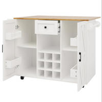 KÜCHENWAGEN, ausziehbar, Holzoptik, multifunktionaler Stauraum - Weiß, Holzwerkstoff (49.02/16/104.9cm) - Vallsero