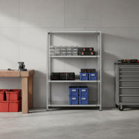 SCHRAUBREGAL PANDA MID | HxBxT 150x90x30cm | 4 Fachböden | Fachlast 100kg | Verzinkt - Silberfarben, Metall (90/150/30cm) - PROREGAL