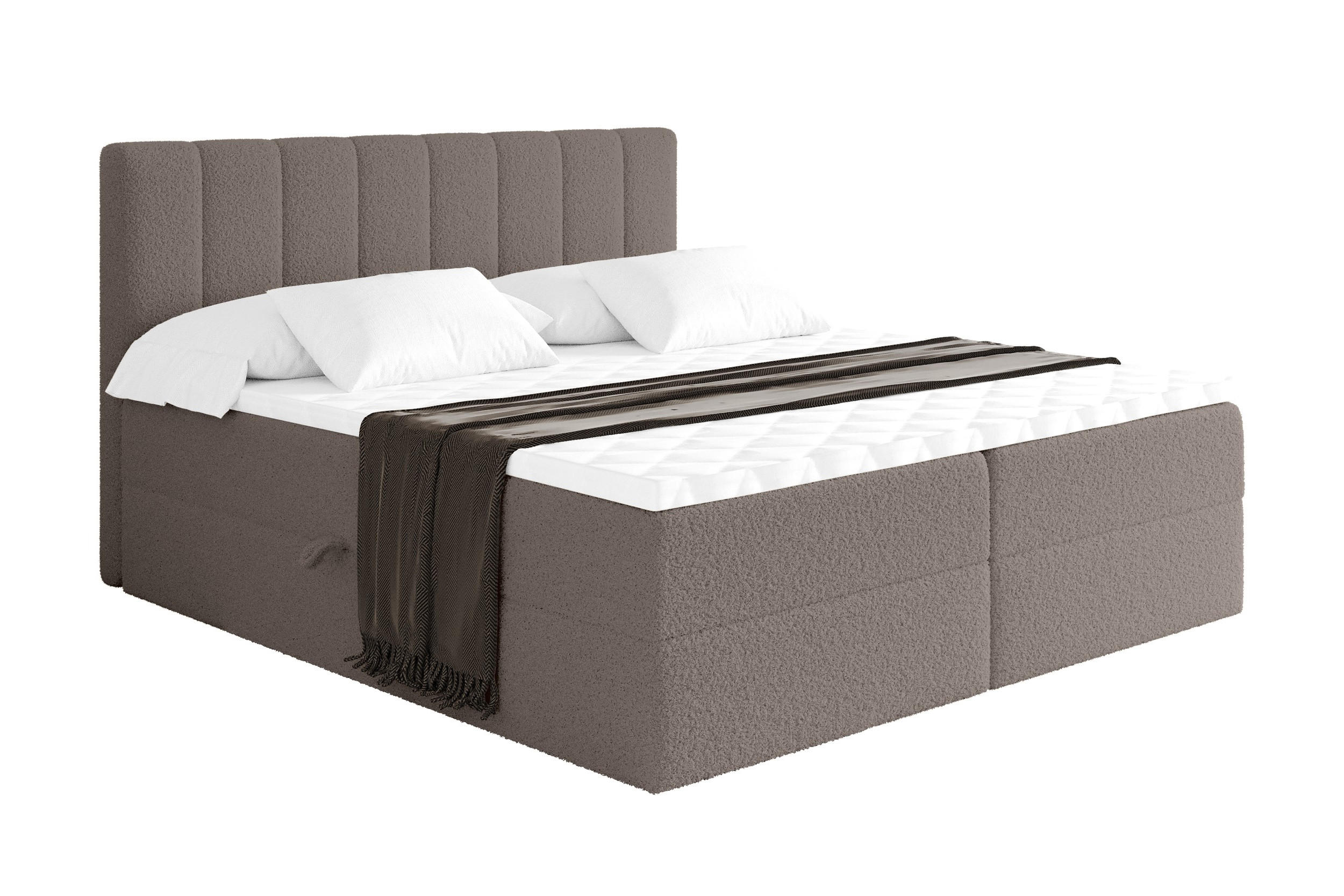Altdecor Boxbett Braun 200x200 cm