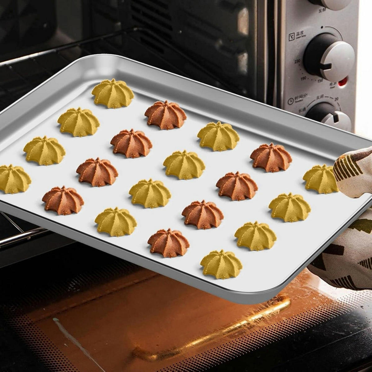 BACKBLECH 2er Set Edelstahl 30.5 x 25.4 x 2.5 cm - Silberfarben, Metall (25.4/2.5/30.5cm)