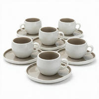KAFFEETASSEN-SET Aura beige 12 tlg. - Beige, Keramik (38/10/38cm) - Mulex