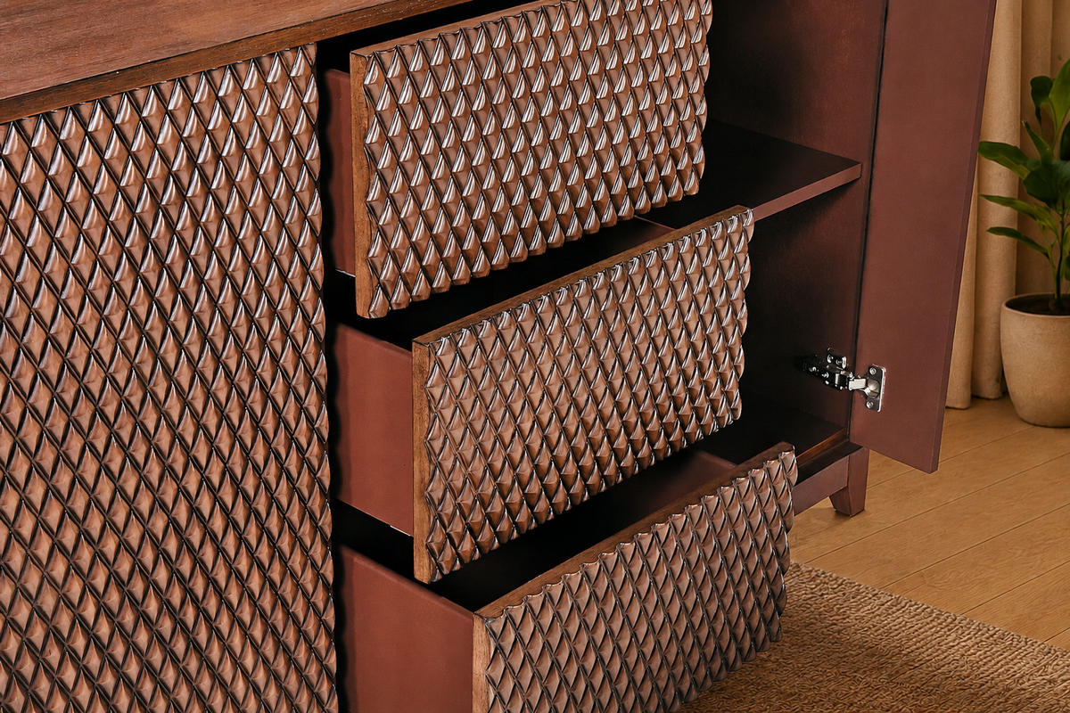 SIDEBOARD COPAS Braun Holz - Braun, Eichenholz/Holz (140/85/40cm) - KAWOLA