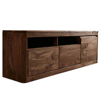 TV-BOARD Sheesham 178x40x58 rot-braun gebeizt TORONTO #120 - Dunkelbraun, Holz (178/58/40cm) - Massivmoebel24