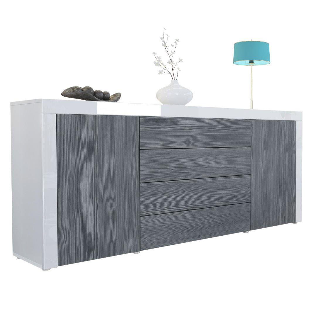Vladon Sideboard Anthrazit 167x72x35 cm