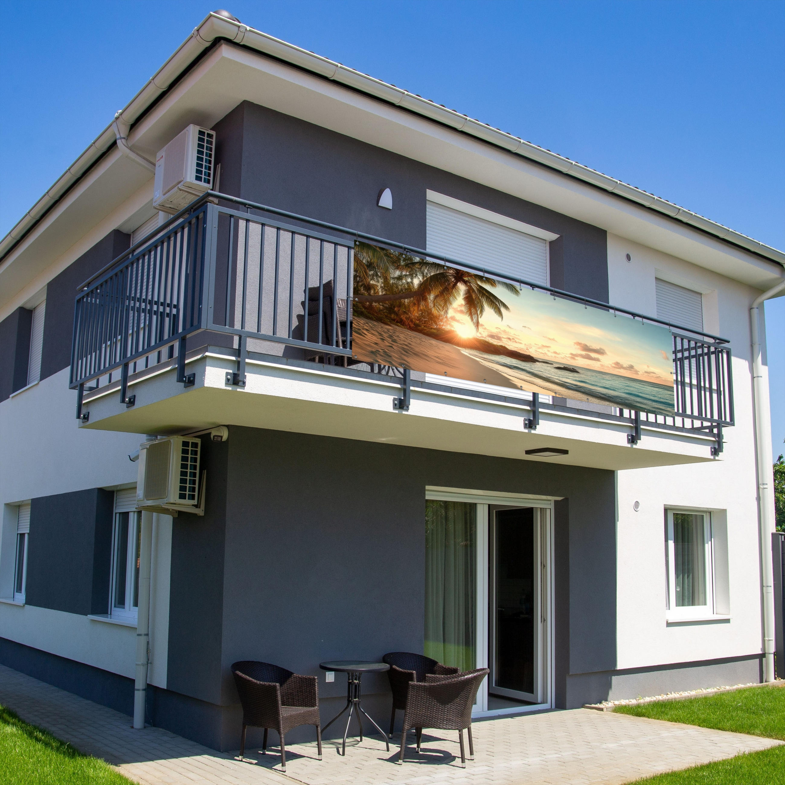 Thumbnail - MuchoWow Balkon-Sichtschutz, Samtahorn, Kunststoff, Rechteckig, 300x95 cm, Sonnen- & Sichtschutz, Sichtschutz Garten, Ba...