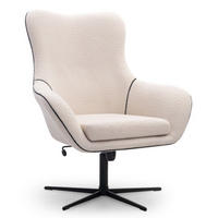 SESSEL Creme Lisa Drehbar Verstellbare Rückenlehne - Weiß, Textil (88/110/106cm) - Sepro Meble