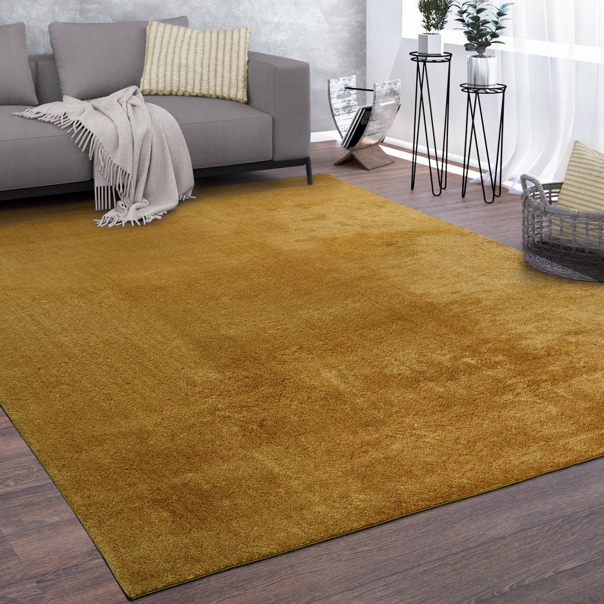 KURZFLORTEPPICH 80/150 cm Cadiz 630 - Gelb, Textil (80/150cm) - Paco Home