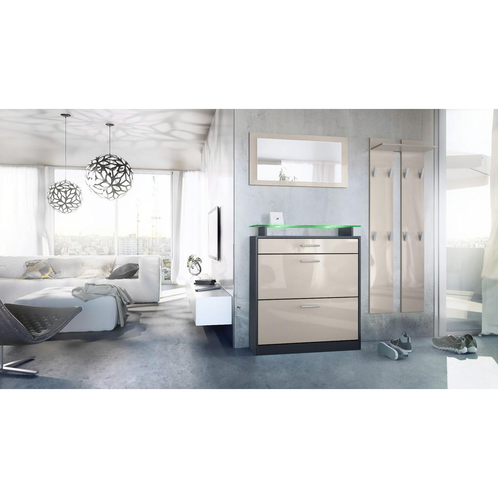 Thumbnail - Vladon Garderobe, Sand, Holzwerkstoff, 180x200x23 cm, Garderobe, Garderoben-Sets & Serien, Garderoben-Sets