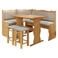 ECKBANKGRUPPE Mini - Beige/Erlefarben, Holz (145/87/105cm) - MIRJAN24