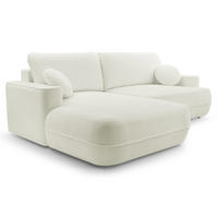 ECKSOFA Fuerro Weiß Strukturstoff - Schwarz/Weiß, Kunststoff/Textil (260/168cm) - Selsey