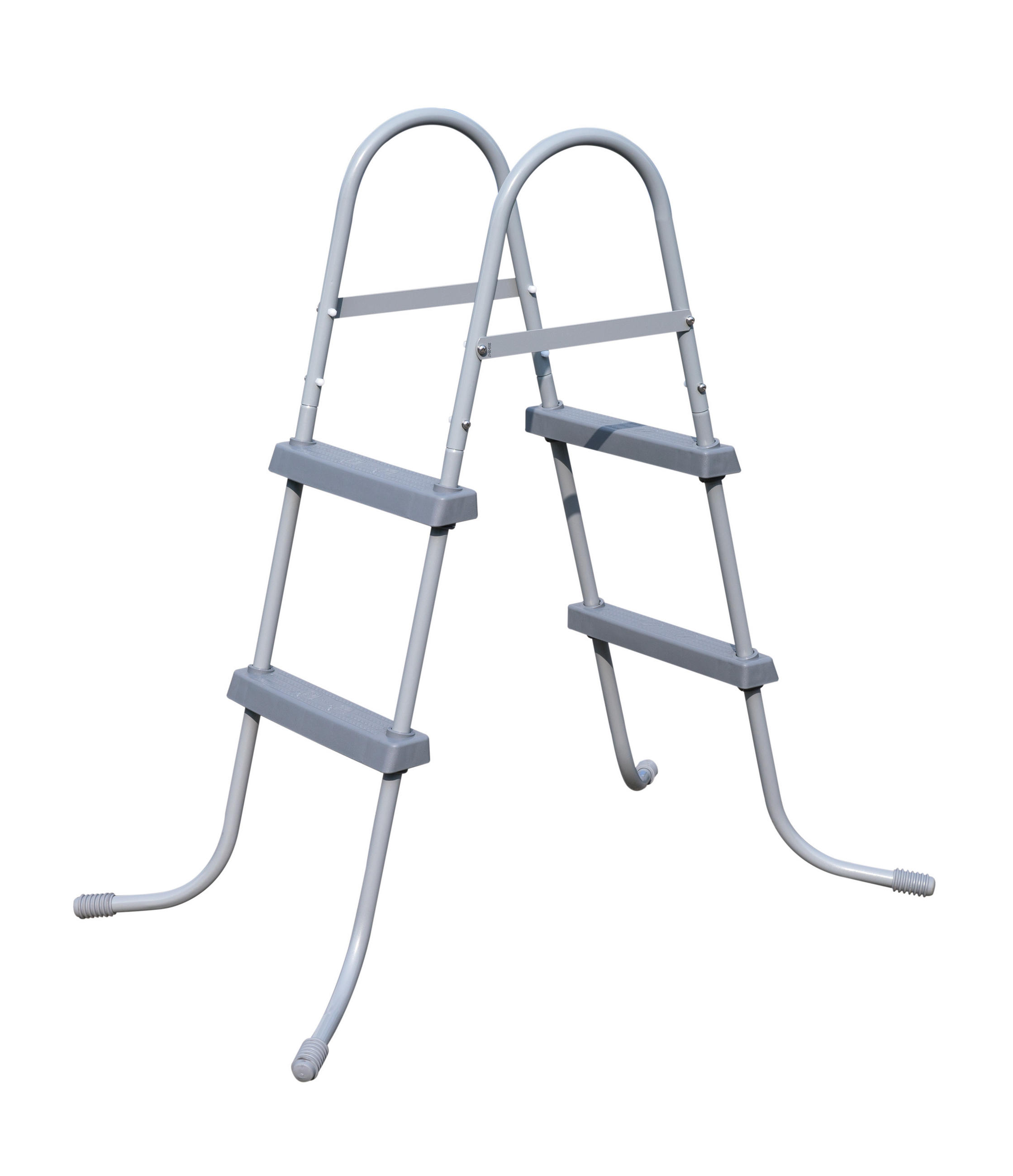 POOL-LEITER Eggo für 84cm Poolhöhe Grau 116x66x112cm - Grau, Kunststoff (66/116/112cm) - DELUKE