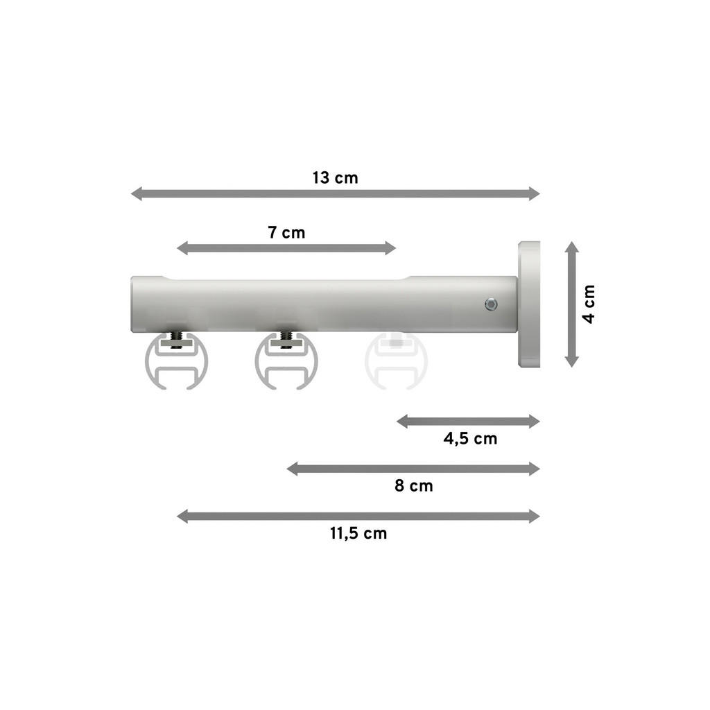Thumbnail - Interdeco Innenlauf-Gardinenstangen-Set, Weiß, Chrom, Metall, 360 cm, Wohntextilien, Gardinen & Vorhänge, Gardinen-Stang...